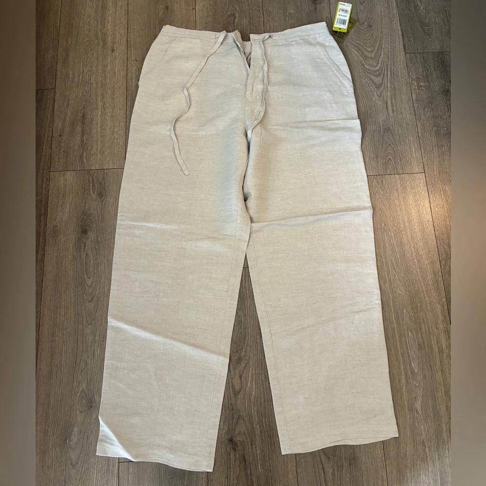 Cubavera Men's Beige Drawstring Chinos